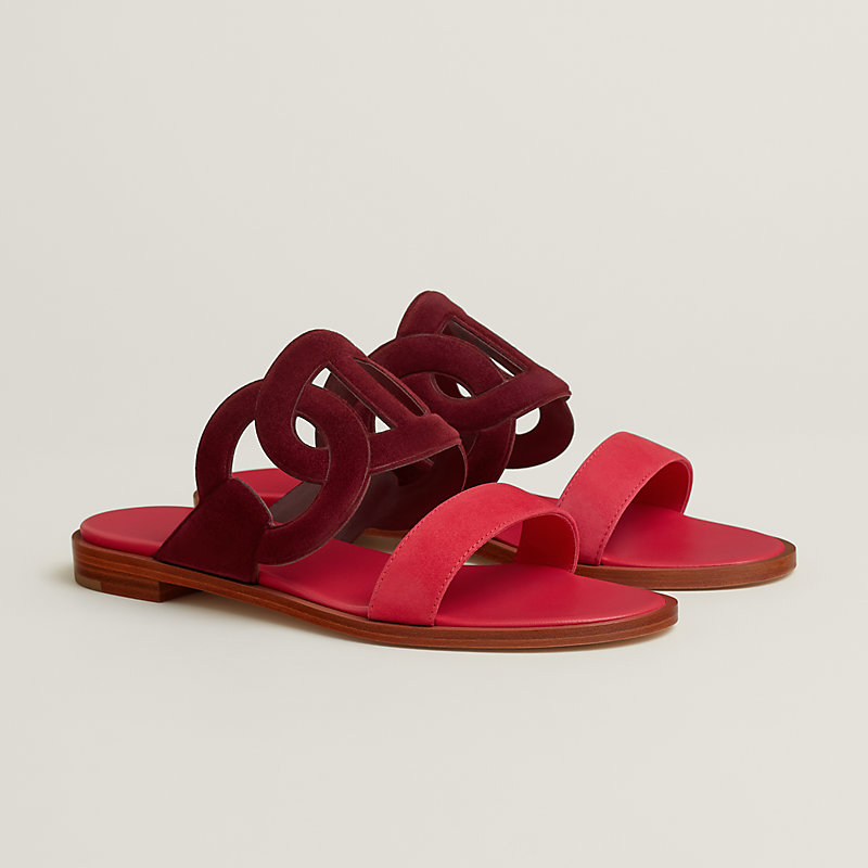 HERMES リスボア シェーヌ ダンクルモチーフ レザー レッドサンダル 36 サンダル 《ラグーヌ》 | Hermès - エルメス-公式サイト